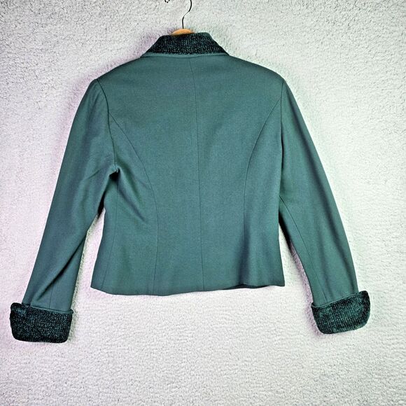 Richard Warren Wool Blazer Small Green Chenille Collar Cuffs Vintage Size 6-8 - Picture 16 of 16